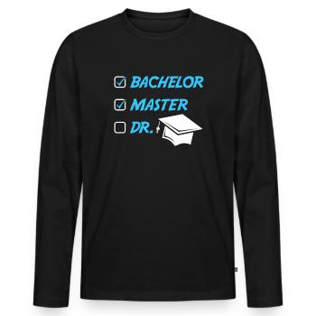 Master Hut Master Abschluss Master 2022 - Männer Premium Bio Langarmshirt - Schwarz - Vorne - Nico (187cm)
