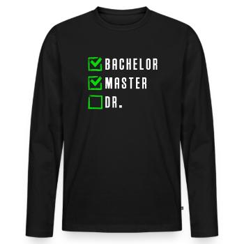 Master Abschluss Master 2022 - Männer Premium Bio Langarmshirt - Schwarz - Vorne - Nico (187cm)