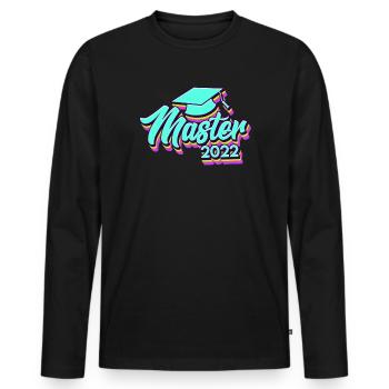 Master Abschluss Master 2022 - Männer Premium Bio Langarmshirt - Schwarz - Vorne - Nico (187cm)