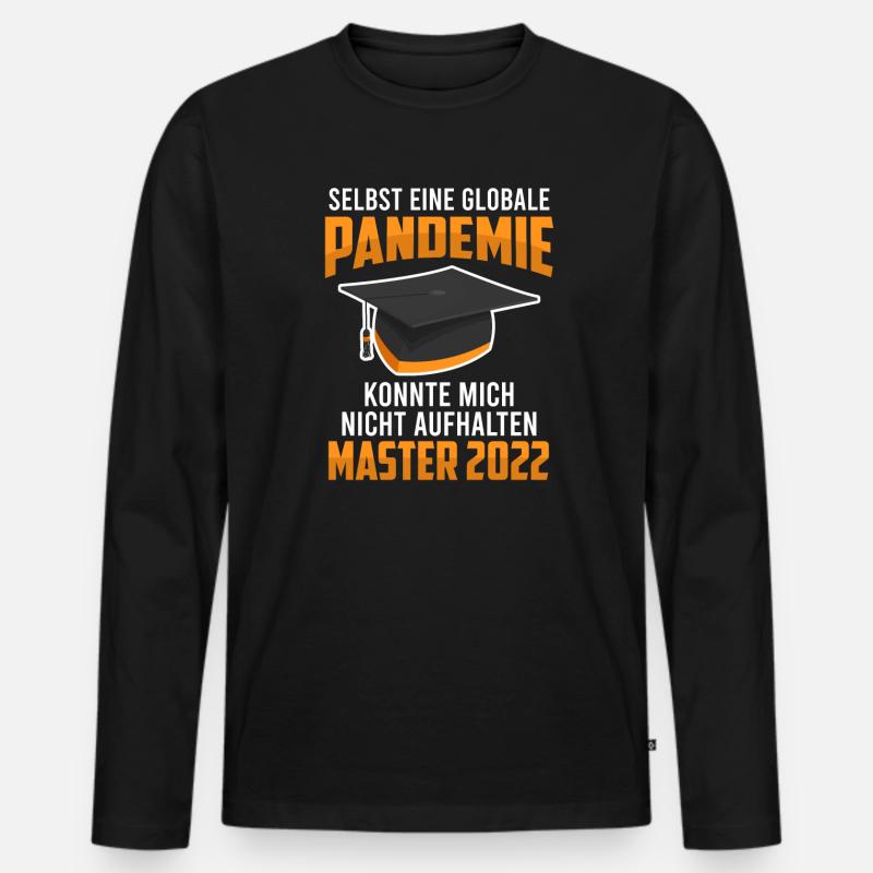 Pandemie Master Abschluss 2022 - Männer Premium Bio Langarmshirt - Schwarz