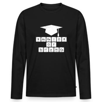 Bachelor of Science Bachelorabschluss Bachelor - Männer Premium Bio Langarmshirt - Schwarz - Vorne - Nico (187cm)