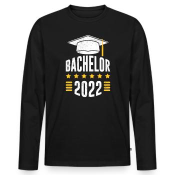 Bachelor 2022 Bachelorabschluss Bachelor - Männer Premium Bio Langarmshirt - Schwarz - Vorne - Nico (187cm)