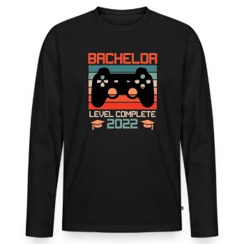 Bachelor Abschluss Bachelor 2022 - Männer Premium Bio Langarmshirt - Schwarz - Vorne - Nico (187cm)