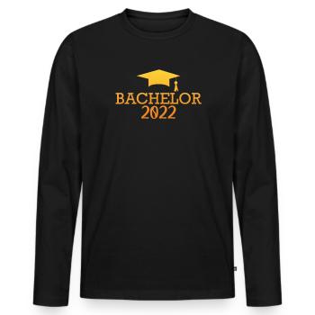 Bachelor Abschluss 2022 Bachelor Hut Bachelor - Männer Premium Bio Langarmshirt - Schwarz - Vorne - Nico (187cm)