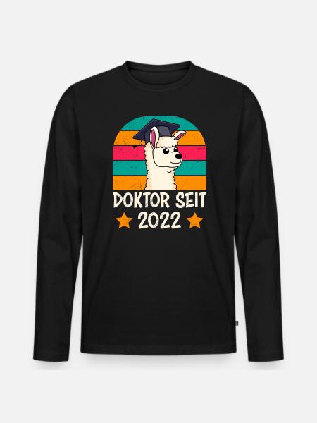Docteur depuis 2022 Thèse de thèse de doctorat - T-shirt manches longues Premium bio Homme - noir