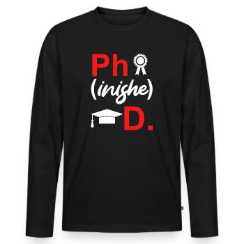 Disputation 2022 Thèse de doctorat - T-shirt manches longues Premium bio Homme - noir - Devant - Nico (187cm)