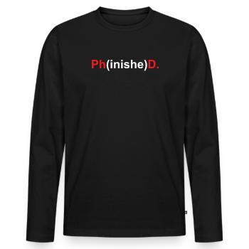 Phinished Doctor 2022 Thèse de doctorat - T-shirt manches longues Premium bio Homme - noir - Devant - Nico (187cm)