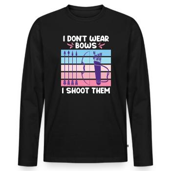 I dont wear Bows I shoot them Bogenschießen - Männer Premium Bio Langarmshirt - Schwarz - Vorne - Nico (187cm)