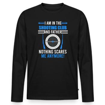 Father in the shooting club Sportschütze - Men's Premium Organic Long Sleeve Shirt - black - Front - Nico (187cm)