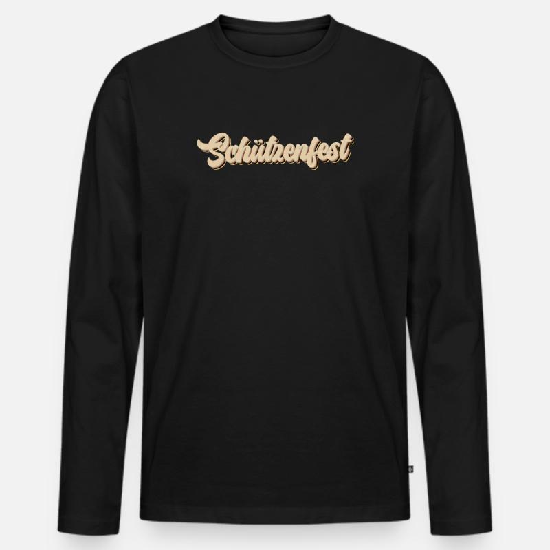 Schützenfest - Männer Premium Bio Langarmshirt - Schwarz