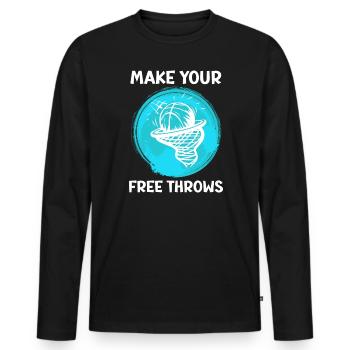 Make your free throws basketball - Men's Premium Organic Long Sleeve Shirt - black - Front - Nico (187cm)