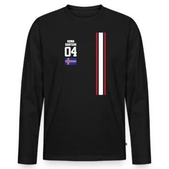 Sauftrikot Island Koma Saufson - Männer Premium Bio Langarmshirt - Schwarz - Vorne - Nico (187cm)