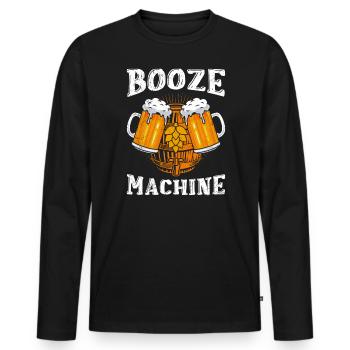 Sauf Automat Biertrinker Bier - Männer Premium Bio Langarmshirt - Schwarz - Vorne - Nico (187cm)