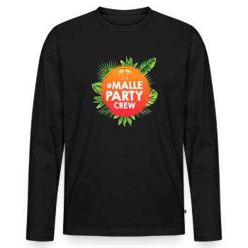 Malle Party Crew - Men's Premium Organic Long Sleeve Shirt - black - Front - Nico (187cm)