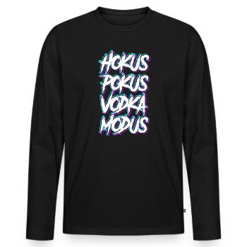 Hokus Pokus Vodka Modus Vodkatrinker Vodka - T-shirt manches longues Premium bio Homme - noir - Devant - Nico (187cm)