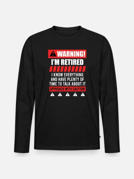Pension pensionär rolig pensionär - Ekologisk långärmad premium-T-shirt herr - svart