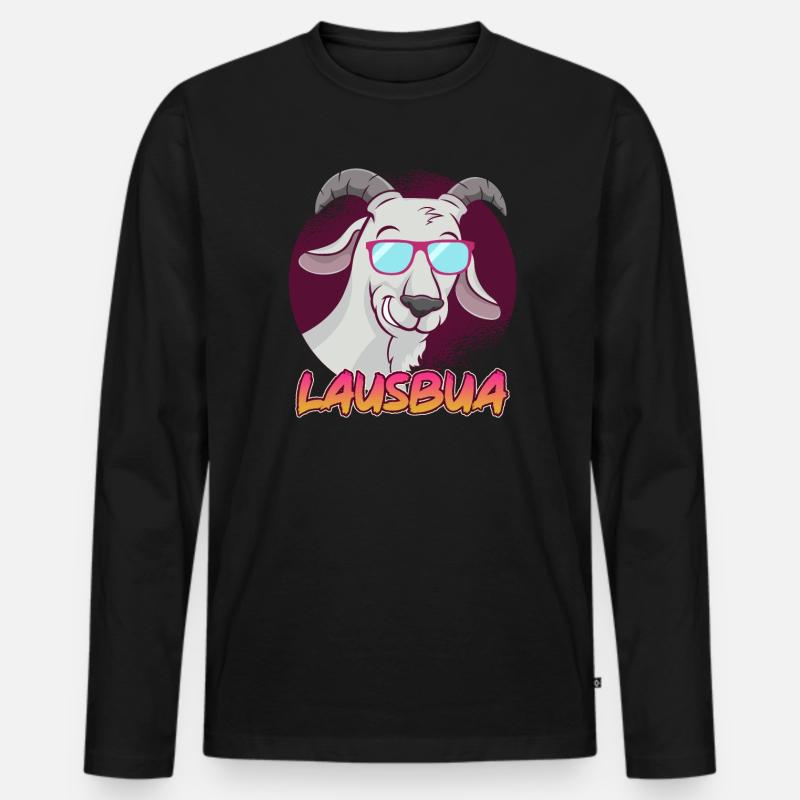Lausbub - Männer Premium Bio Langarmshirt - Schwarz