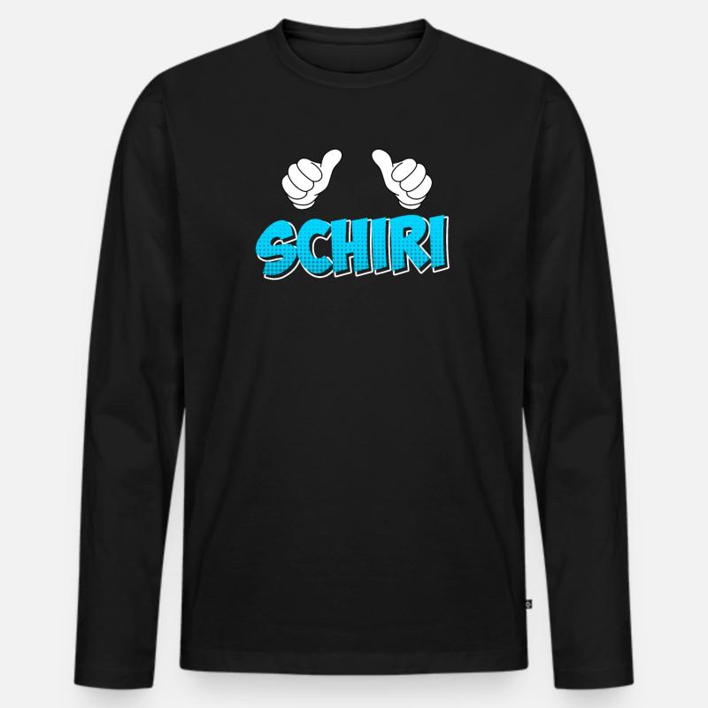 Schiri Schiedsrichter - Männer Premium Bio Langarmshirt - Schwarz
