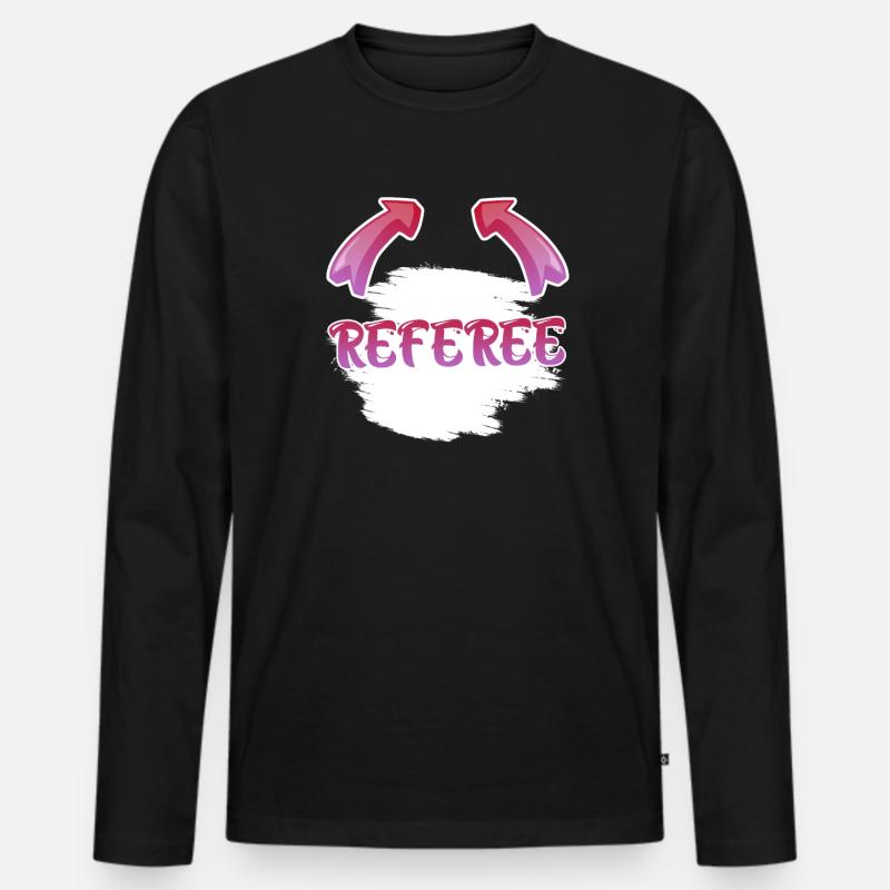 Schiedsrichterin - Männer Premium Bio Langarmshirt - Schwarz