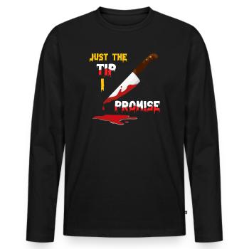 Couteau tueur en série Halloween - T-shirt manches longues Premium bio Homme - noir - Devant - Nico (187cm)