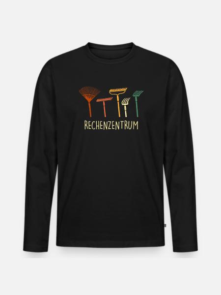 Landschaftsbauer Garten Schrebergarten - Männer Premium Bio Langarmshirt - Schwarz