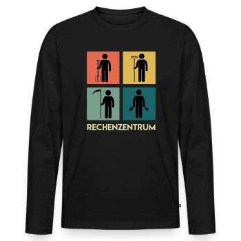 Rechenzentrum Garten Rechen Gärtner - Männer Premium Bio Langarmshirt - Schwarz - Vorne - Nico (187cm)