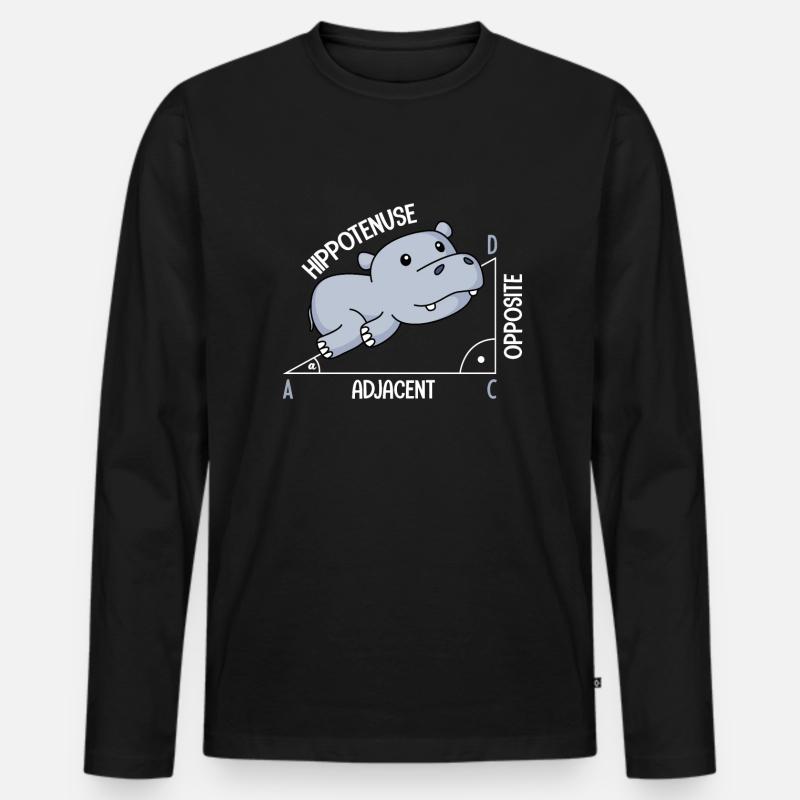 Mathematics Hippotenuse fun math - Men's Premium Organic Long Sleeve Shirt - black