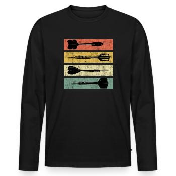 Fléchettes Flèches Dart Accessoires Fléchettes Fléchettes - T-shirt manches longues Premium bio Homme - noir - Devant - Nico (187cm)