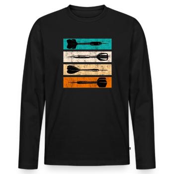 Fléchettes Flèches Dart Accessoires Fléchettes Fléchettes - T-shirt manches longues Premium bio Homme - noir - Devant - Nico (187cm)