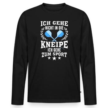 Kneipensport Darts spielen Dartpfeile Treffer Dart - Männer Premium Bio Langarmshirt - Schwarz - Vorne - Nico (187cm)