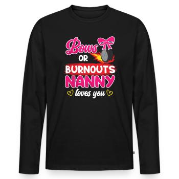 Boucle ou burnout love you childkinder - T-shirt manches longues Premium bio Homme - noir - Devant - Nico (187cm)