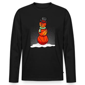 Basketball players Basketball players Basketball players - Men's Premium Organic Long Sleeve Shirt - black - Front - Nico (187cm)