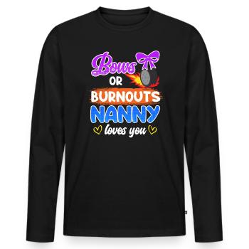 Boucle ou burnout love you childkinder - T-shirt manches longues Premium bio Homme - noir - Devant - Nico (187cm)