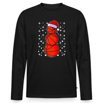 Basketball players Basketball players Basketball players - Men's Premium Organic Long Sleeve Shirt - black - Front - Nico (187cm)