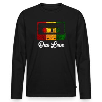Walkman Cassette Recorder One Love Cassette - T-shirt manches longues Premium bio Homme - noir - Devant - Nico (187cm)