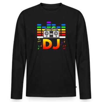 Rave Festival Techno Disko DJ Festival - Männer Premium Bio Langarmshirt - Schwarz - Vorne - Nico (187cm)