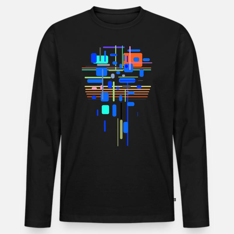 Architektur - Männer Premium Bio Langarmshirt - Schwarz