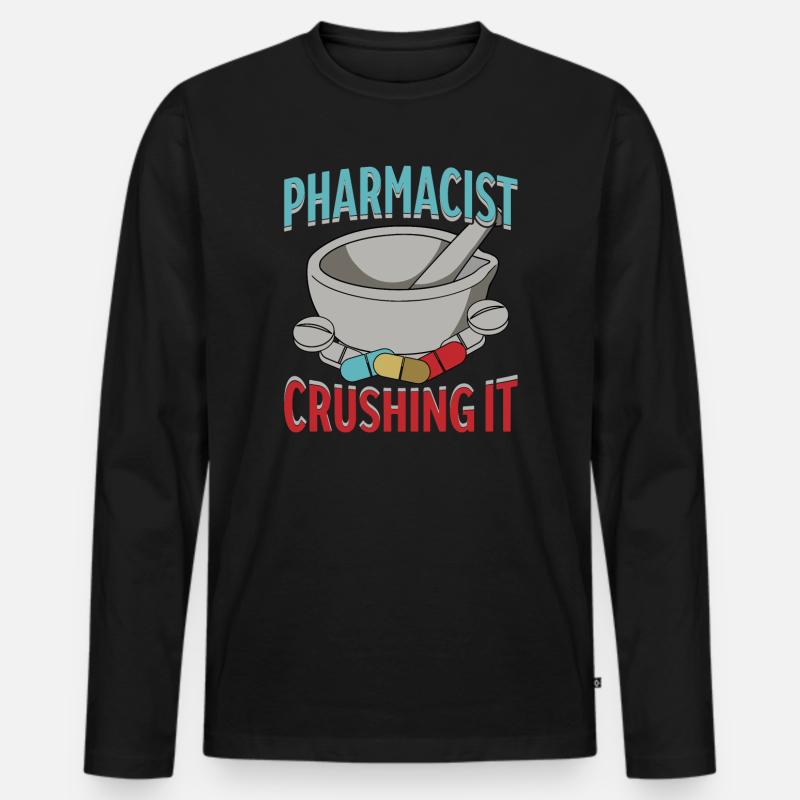 Pharmazeut Apotheker - Männer Premium Bio Langarmshirt - Schwarz