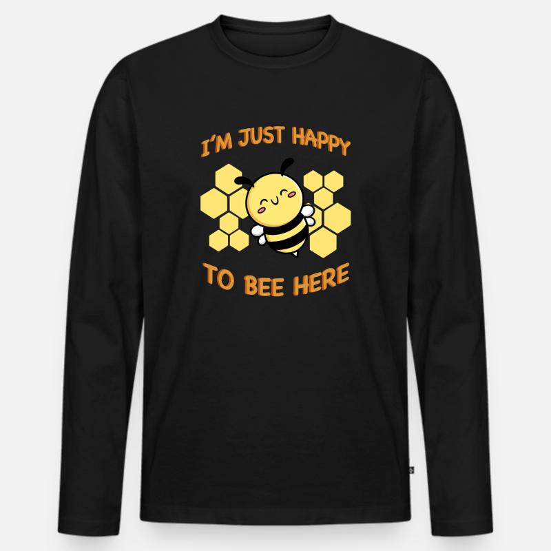 Biene Bienchen Imker - Männer Premium Bio Langarmshirt - Schwarz