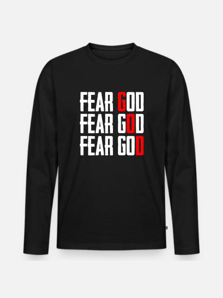 Fear God - Men's Premium Organic Long Sleeve Shirt - black