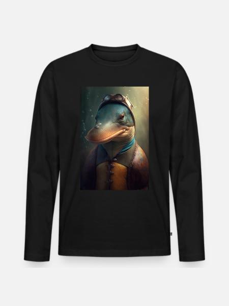 Platypus platypus - Men's Premium Organic Long Sleeve Shirt - black