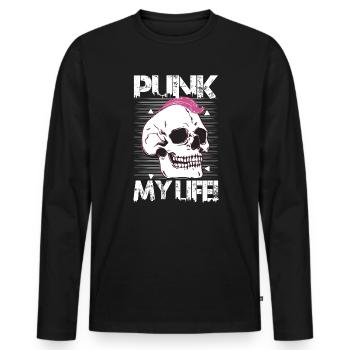 Punk Ma Vie! - Gothique - Gothique - Concert - Drôle - T-shirt manches longues Premium bio Homme - noir - Devant - Nico (187cm)