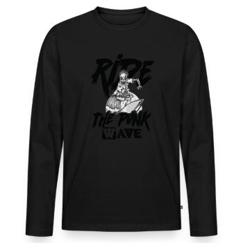Ride The Punk Wave - Deutsch - Gothique - Concert - T-shirt manches longues Premium bio Homme - noir - Devant - Nico (187cm)