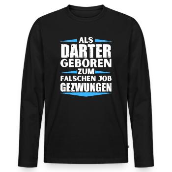 Darter s’est trompé d’emploi - T-shirt manches longues Premium bio Homme - noir - Devant - Nico (187cm)