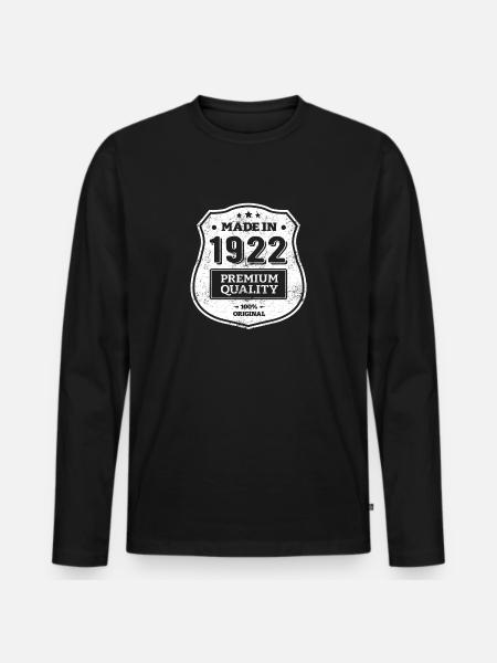 MADE IN 1922 - Men's Premium Organic Long Sleeve Shirt - black