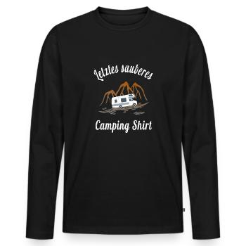 Camping Wohnmobil lustiges Geschenk - Männer Premium Bio Langarmshirt - Schwarz - Vorne - Nico (187cm)