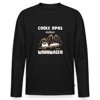 Wohnwagen Opa - Männer Premium Bio Langarmshirt - Schwarz - Vorne - Nico (187cm)