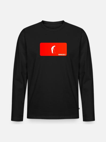 minigolf - Männer Premium Bio Langarmshirt - Schwarz