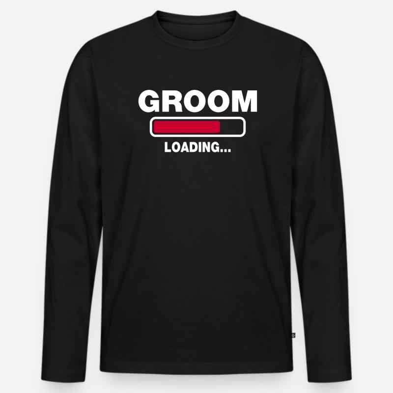 Groom - Männer Premium Bio Langarmshirt - Schwarz