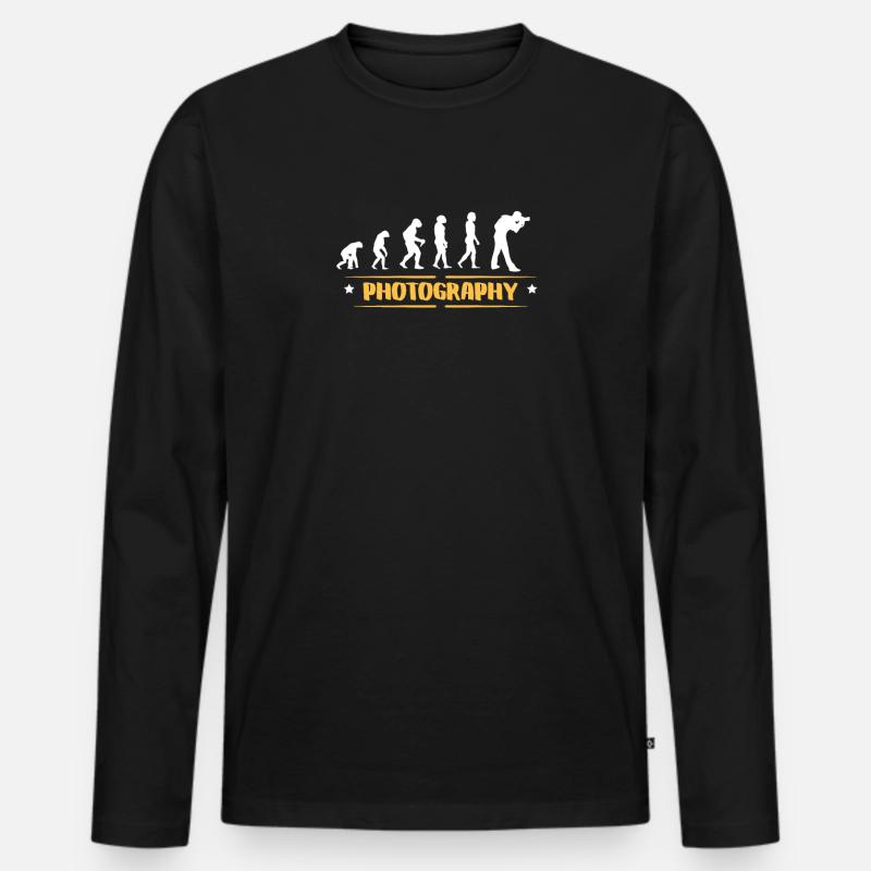 EVOLUTION PHOTOGRAPHY - Männer Premium Bio Langarmshirt - Schwarz